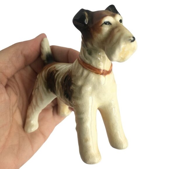Vintage Dog Figurine Statue - Terrier, Airedale, Akita, Fox, Made in Japan - Picture 1 of 8